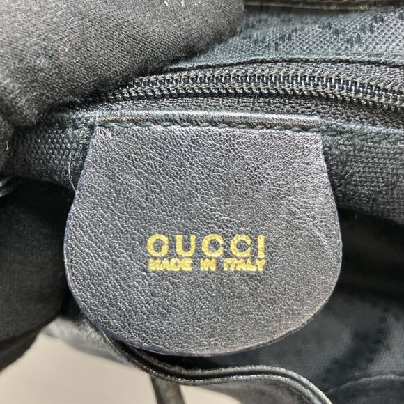 Gucci Leather Bamboo Mini Backpack Partly Damaged 003-2034-0030 Black